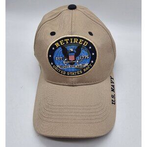 Retired United States Navy Veteran Snapback Hat Adjustable ML CAPS